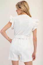 Load image into Gallery viewer, Button Down Ruffle Edge Romper