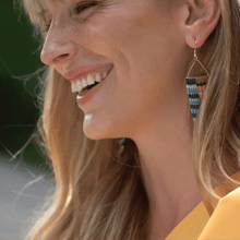 Load image into Gallery viewer, Brook Horizontal Stripe Fringe Earring $33