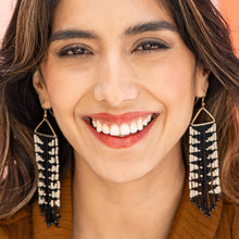 Load image into Gallery viewer, Emilie Arrow Fringe Earrings $33