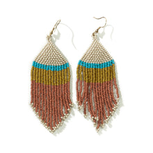 Load image into Gallery viewer, Erin Color Block Fringe Earring $33