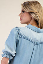 Load image into Gallery viewer, Mineral Washed Denim Blouse