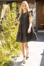 Load image into Gallery viewer, Gold Accent Burn Out Tiered Dress $59
