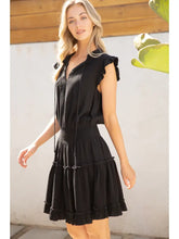 Load image into Gallery viewer, Smocked Waist Ruffle Linen Dress
