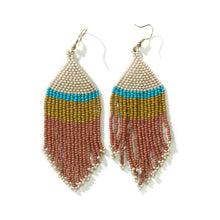 Load image into Gallery viewer, Erin Color Block Fringe Earring $33
