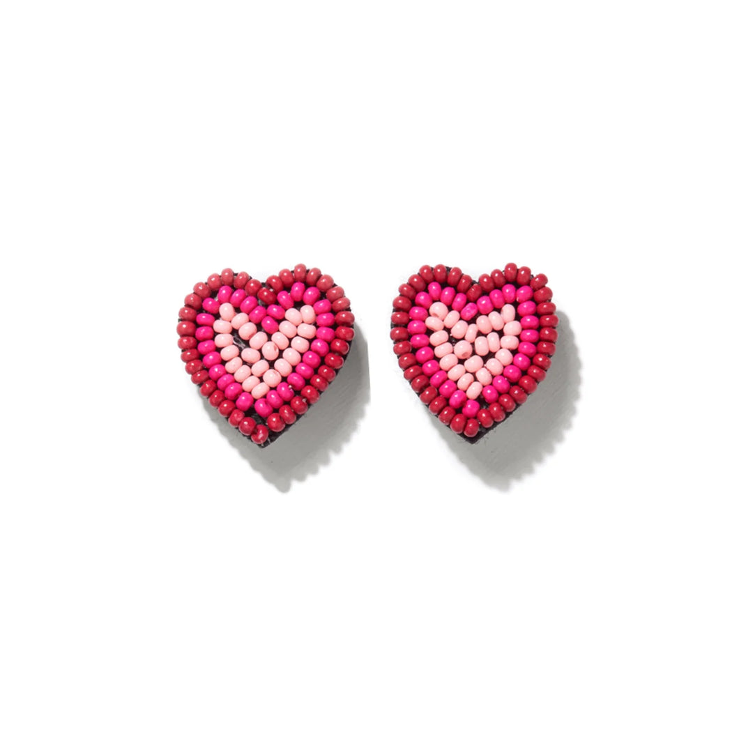 Beaded Heart Earring $25