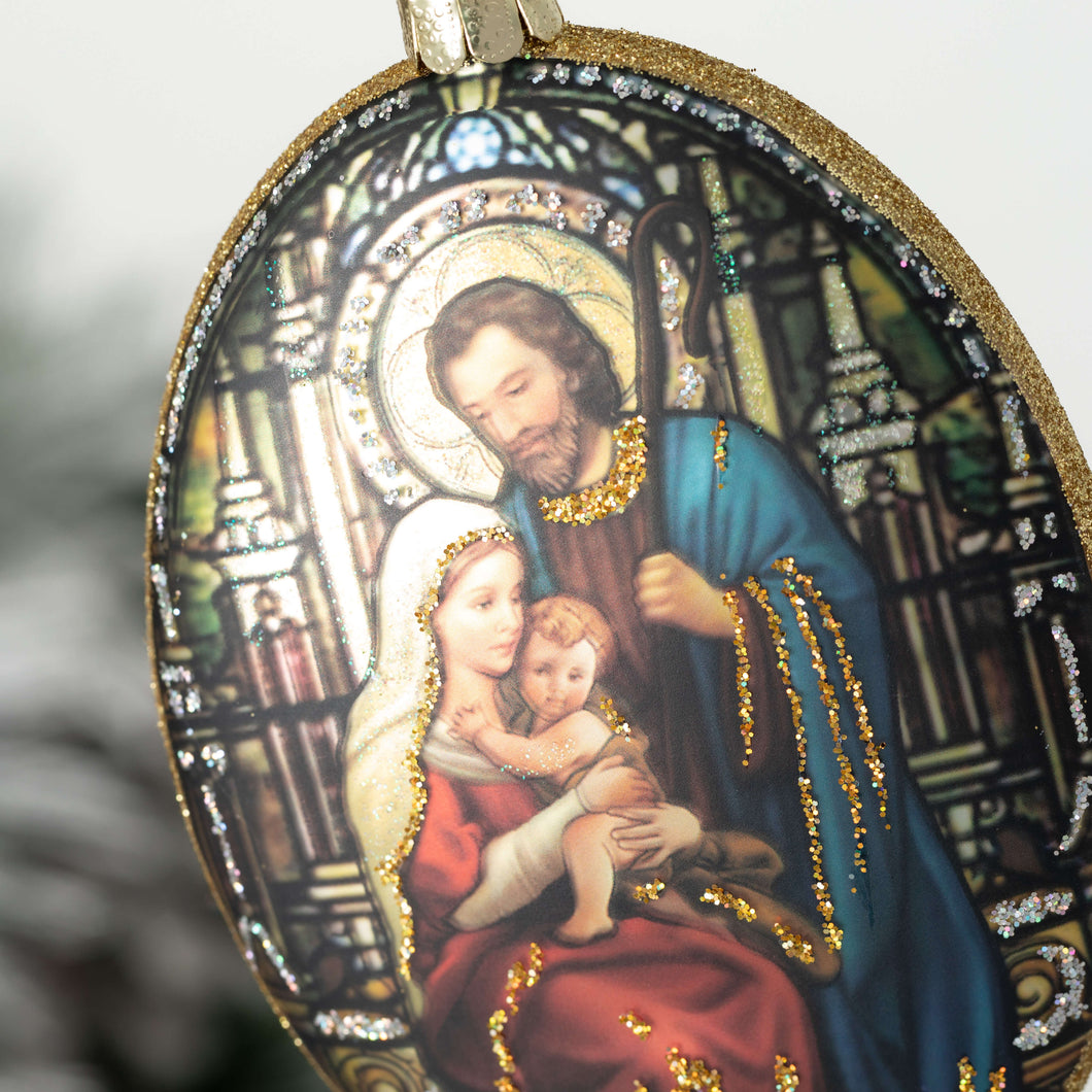 Nativity Glitter Ornament $12