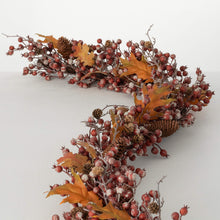 Load image into Gallery viewer, Rustic Fall Berry Leaf Garland $65
