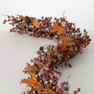 Rustic Fall Berry Leaf Garland $65