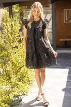 Load image into Gallery viewer, Gold Accent Burn Out Tiered Dress $59
