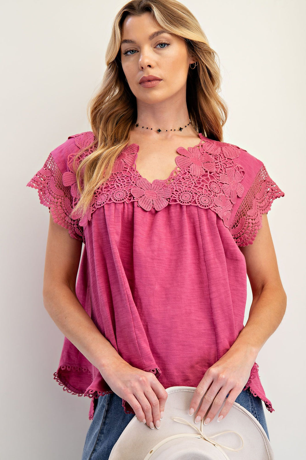 Hot Pink Flower Shirt