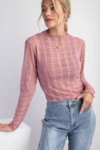 Textured Mesh Fitted Top