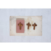 Load image into Gallery viewer, Acacia Wood Cross 4&quot;
